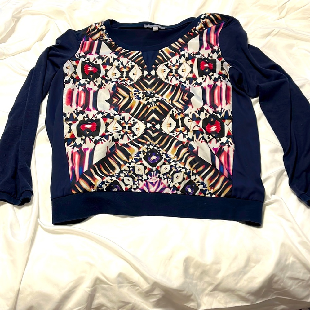 Womens long sleeve printed top